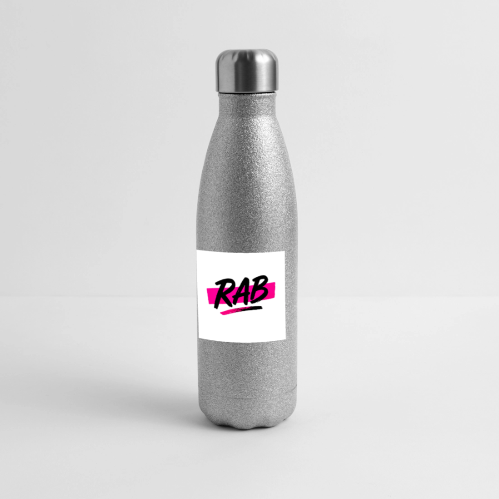 Bouteille isotherme pailleté RAB - paillettes argentées