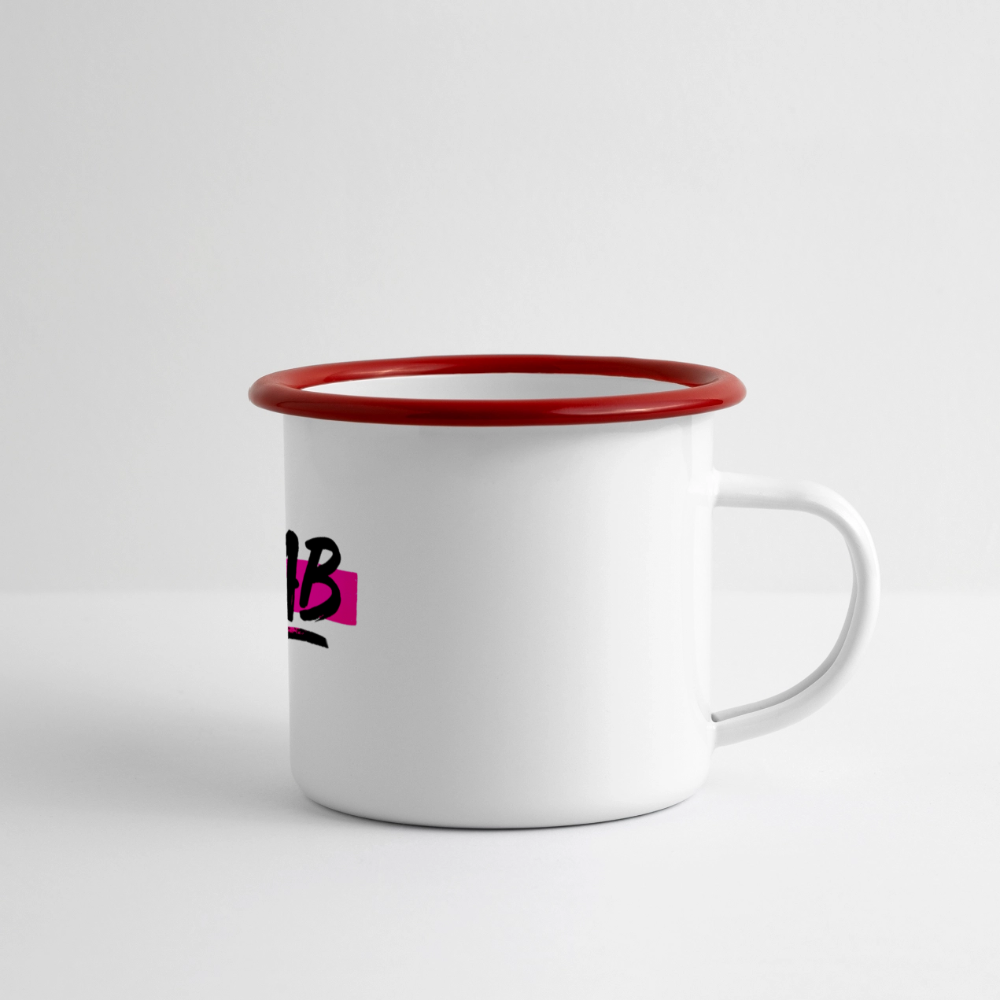 Mug émaillé RAB - blanc/rouge