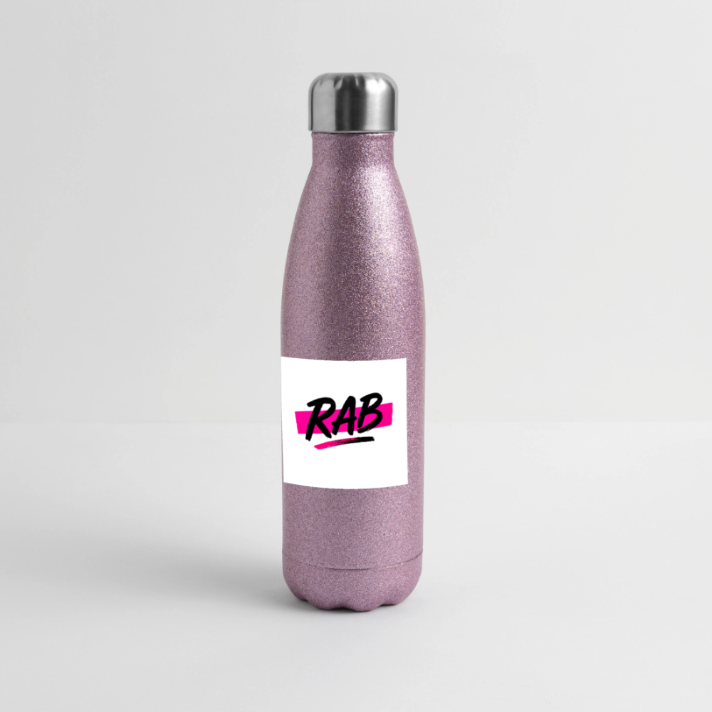 Bouteille isotherme pailleté RAB - paillettes roses